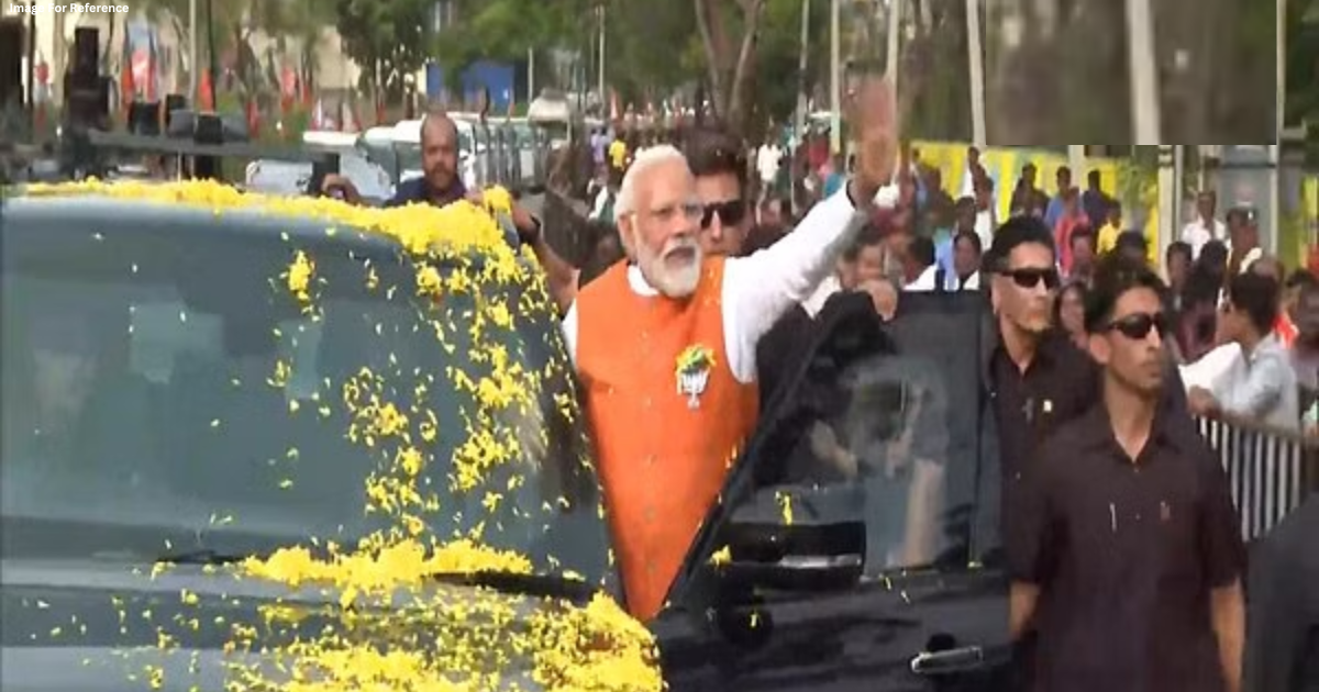 PM Modi holds roadshow in Karnataka's Tumakuru